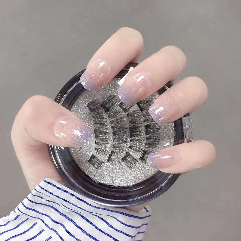 24 шт. женские сексуальные накладные ногти телесного цвета модный градиентный