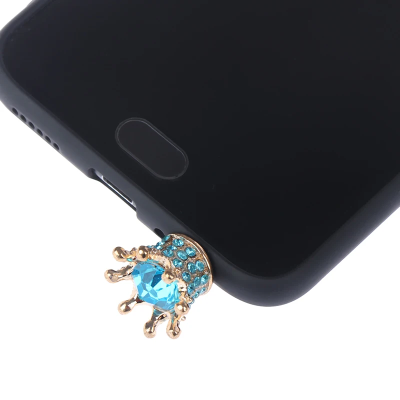 Маленькая Корона Дизайн 3 5 мм анти Пылезащитная заглушка для Iphone хiaomi Samsung