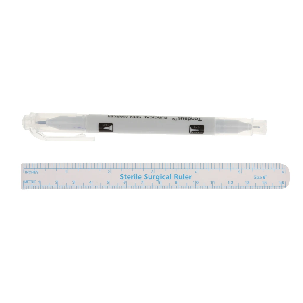 

Skin Marker Eyebrow Skin Mark Pen with Ruler Cosmetic Tools