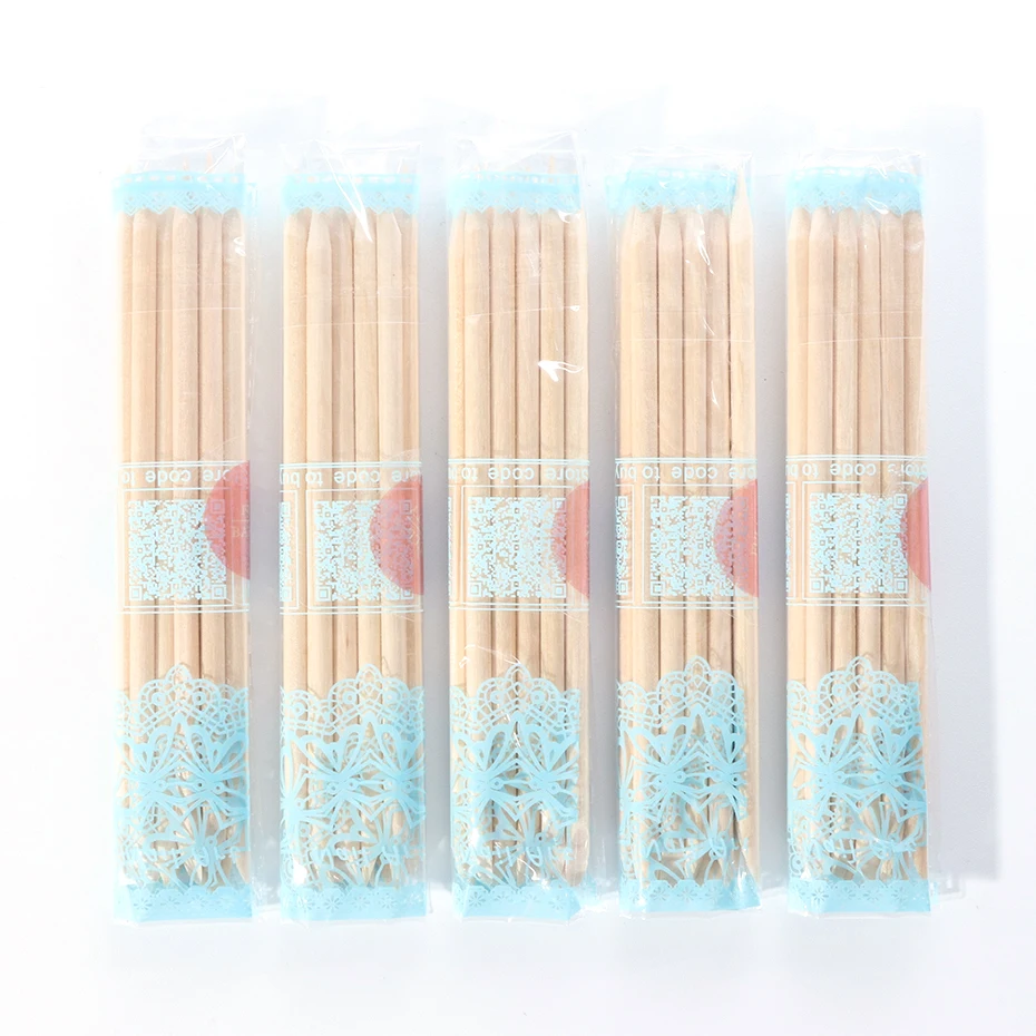 4 разных размера палочки из оранжевого дерева двухсторонняя толкатель для