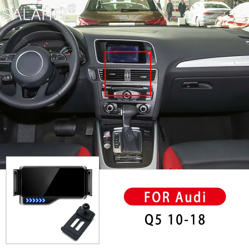 

GPS Поддержка Электрический автомобильный держатель для телефона на магните для Audi Q5 2010 2012 2013 2014 2015 2016 2017 2018 крепление, устанавливаемое на вен...