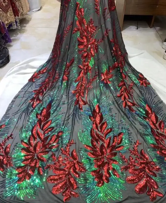 Лидер продаж вышитая Тюлевая кружевная ткань S 8988 африканская красивая с цветами