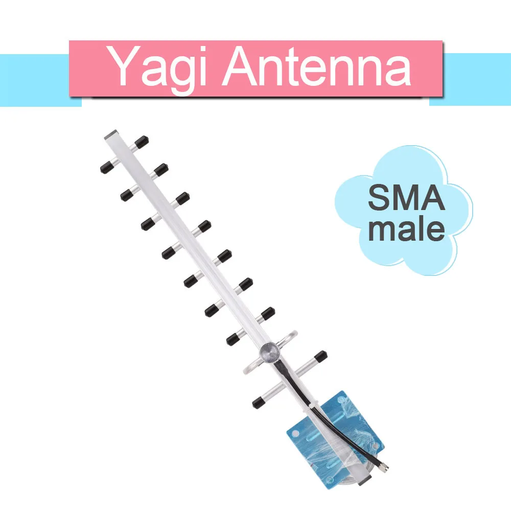 Наружная антенна Yagi 13dBi работает с GSM LTE 1800 3G WCDMA PCS 1900 1710 2700 МГц 2G 4G SMA внешняя