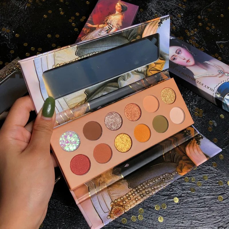 Палитра теней для макияжа палитра с металлическим блеском 12 цветов |