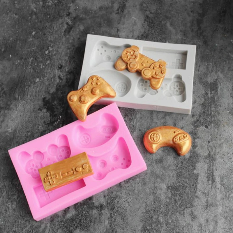 

Silicone gamers boy gift game controller shape Fondant Silicone Mould Cake Decoration Sugar Mold Baking Sugarcraft Mold