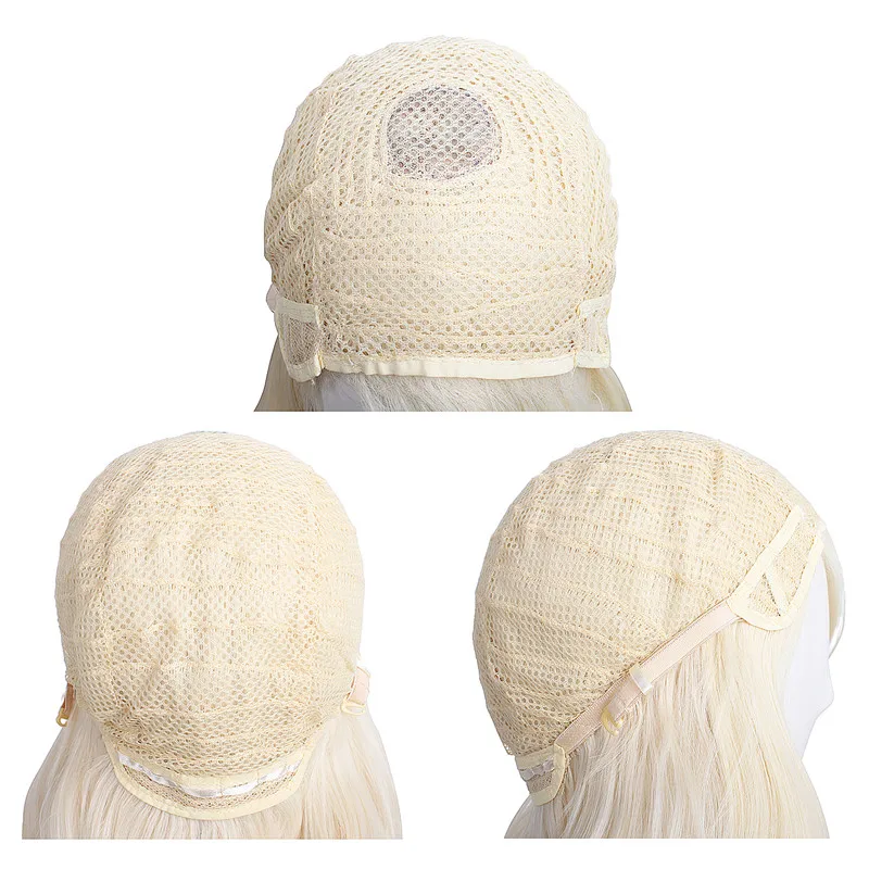 Парик для косплея MapofBeauty 100 см цвет золотой длинные прямые натуральные волосы