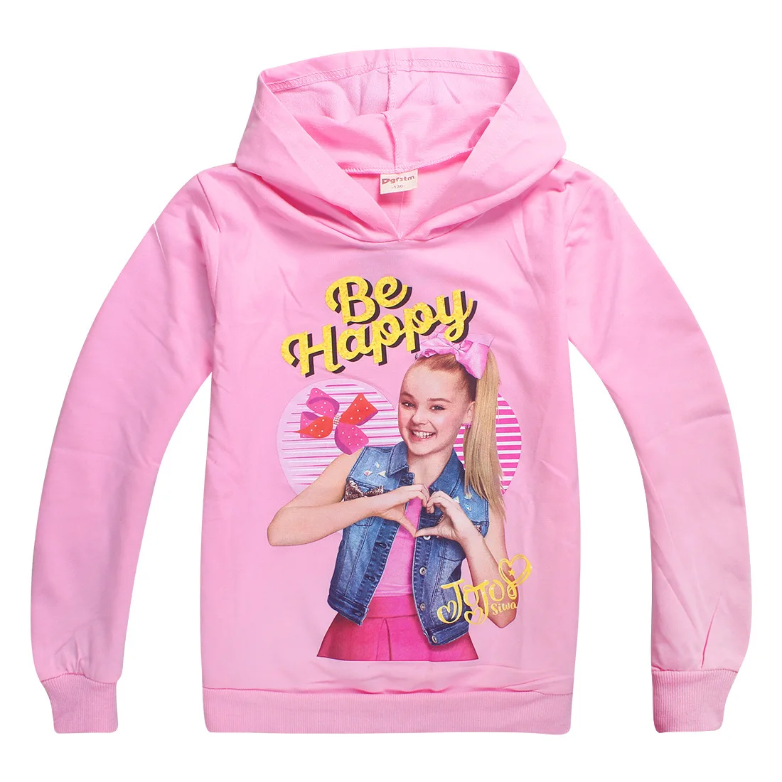 JOJO siwa/детский топ с длинными рукавами для девочек толстовки капюшоном футболки