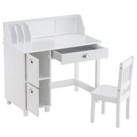 (90 x 45 x 86)cm Spray Paint Student Table and Chair Set  Children Study Table Set  Study Desk B  White (90*46.5*81cm)