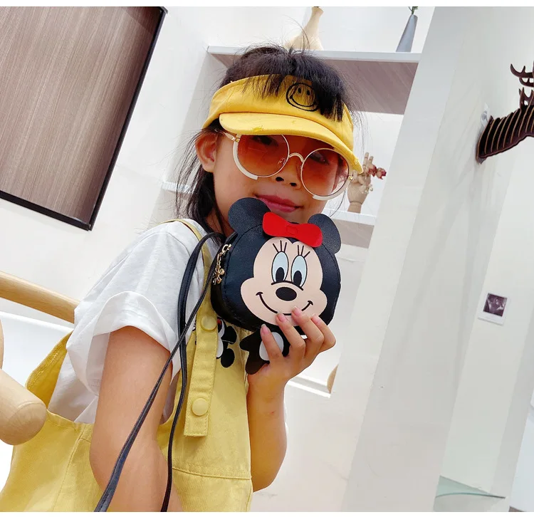 

Disney Anime Cartoon Cute Minnie Child One Shoulder Messenger Bag Little Girl Accessory Bag Coin Bag