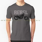 Модная Винтажная Футболка Honda Rebel 500 19 черного цвета, футболки для езды на мотоцикле и велосипеде