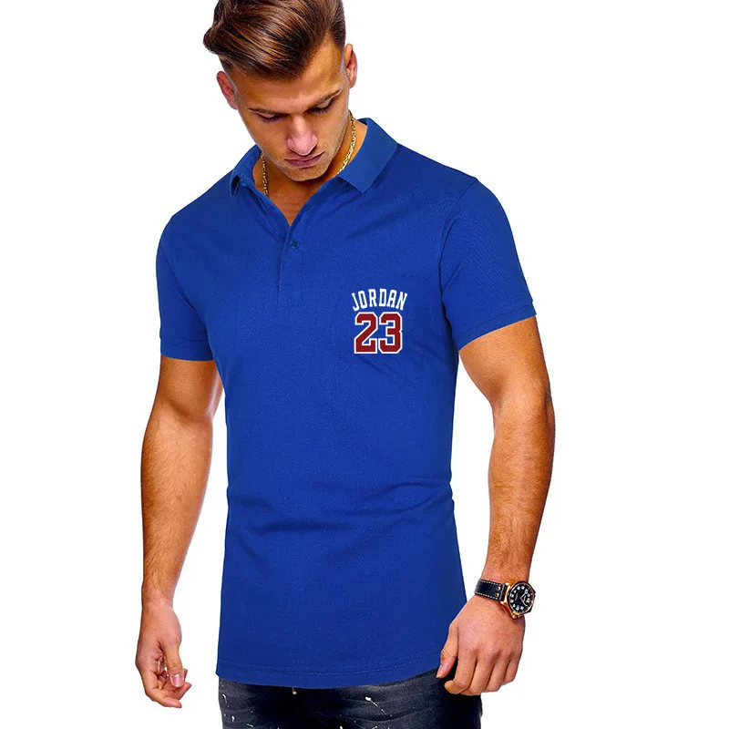 

Brand Jordan Men's Polo Shirt Summer Short Sleeve Classic Men's Clothing Casual Cotton Designer Slim Fashion Business Wear
