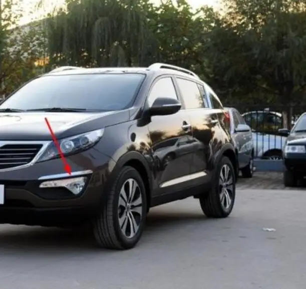 For Kia Sportage R 2011-2014 Front Fog Lamp Bright Eyebrow Modified Frame | Hoods