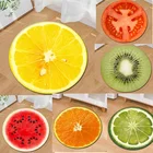 Нескользящий ковер с фруктами, круглый коврик для компьютерного кресла, коврик с арбузом, лимоном, для гостиной, для детской спальни, 4060 см80 см100 см120 см