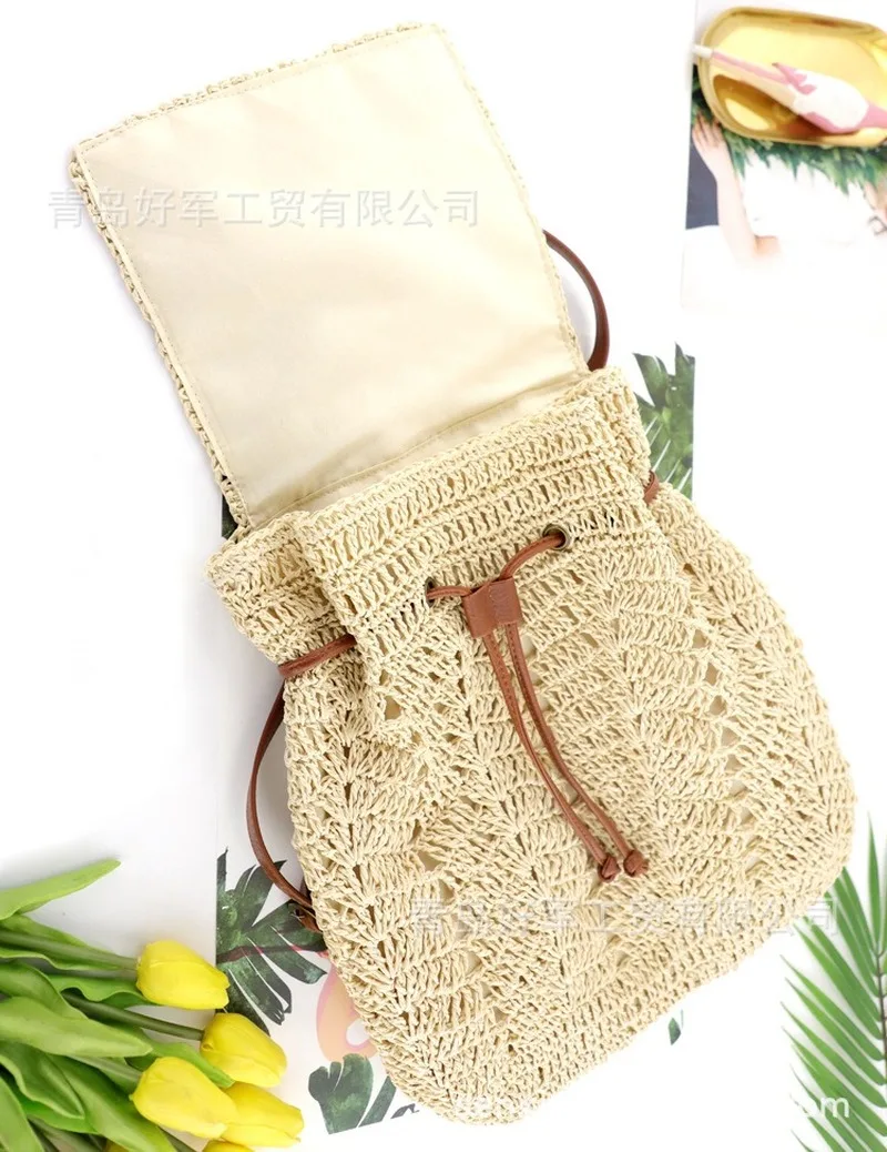 Многофункциональный Плетеный рюкзак на плечо модная пляжная Повседневная