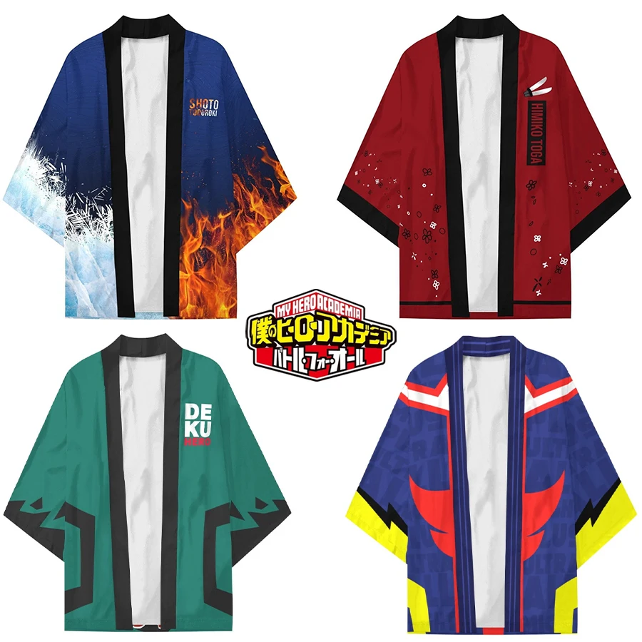 

My Hero Academic Kimono Cosplay Men Women Cloak Streetwear Harajuku Oversized Tops Fashion Costumes Hip Hop Girls Boys Clothing