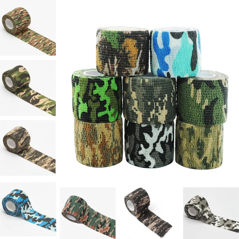 

5PCS Self Adhesive Elastic Bandage Colorful Sport Tape Elastoplast Emergency Muscle Tape First Aid Tool Knee Support Pads