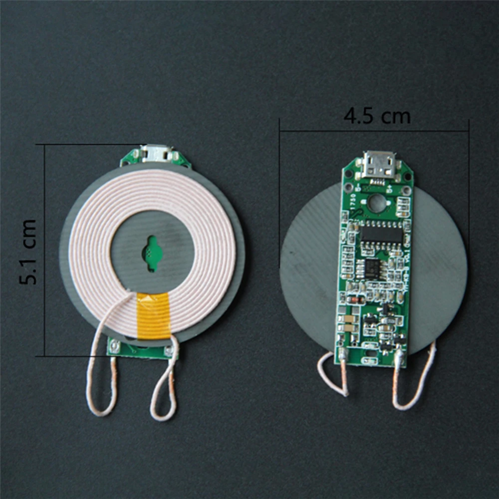 Универсальный DC 5V QI Беспроводная зарядка PCBA печатная плата + катушка приемник