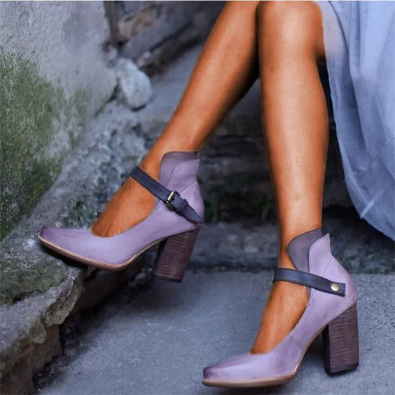 Туфли лодочки женские на высоком толстом каблуке модная удобная обувь платформе