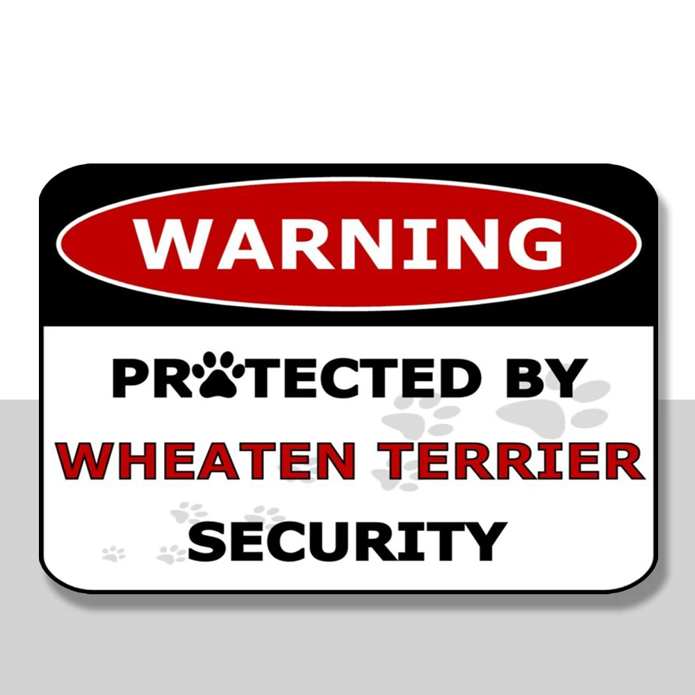 

Предупреждение, защищенное Wheaten Terrier Security, ламинированный знак собаки