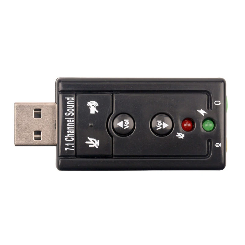 

Lightweight 7.1 USB Stereo Audio Adapter External Sound Card for Windows XP/2000/Vista/7 3D USB Audio Adapter for PC and Laptop