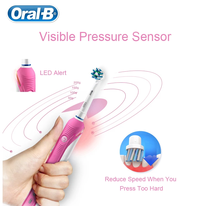 Электрическая зубная щетка Oral B Pro2000 3D Звуковая умная датчик давления Индуктивная