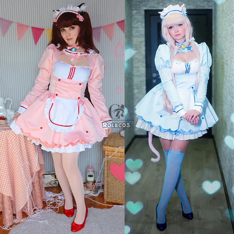Костюм для косплея ROLECOS Nekopara Chocola ванильный костюм горничная платье кошка Neko