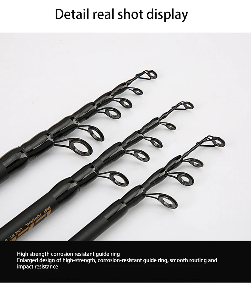 

Short Section Telescopic Lure Rod Portable Lure Topmouth Carbon Fiber Pole /50