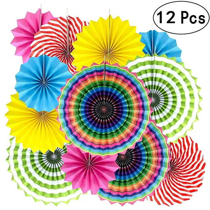 12 шт. бумажные веера летние вечерние украшения для фотосъемки на свадьбу первый