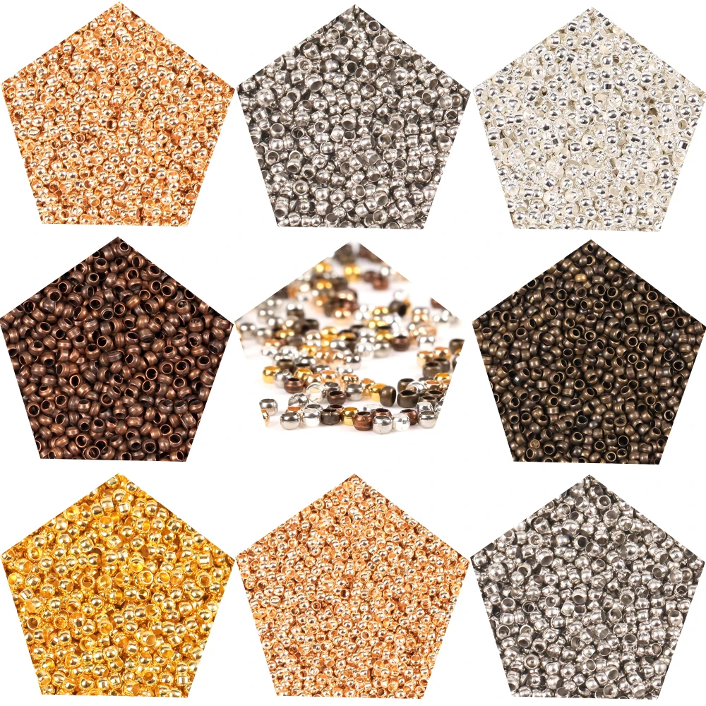 500 шт. металлические обжимные концевые бусины пробка разделительные для