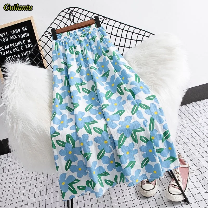 

Guilantu 2021 Summer High Waisted Vintage Long Skirt Women Clothes Fashion Print Floral Csaual A Line Skirt Korean Style Skirts