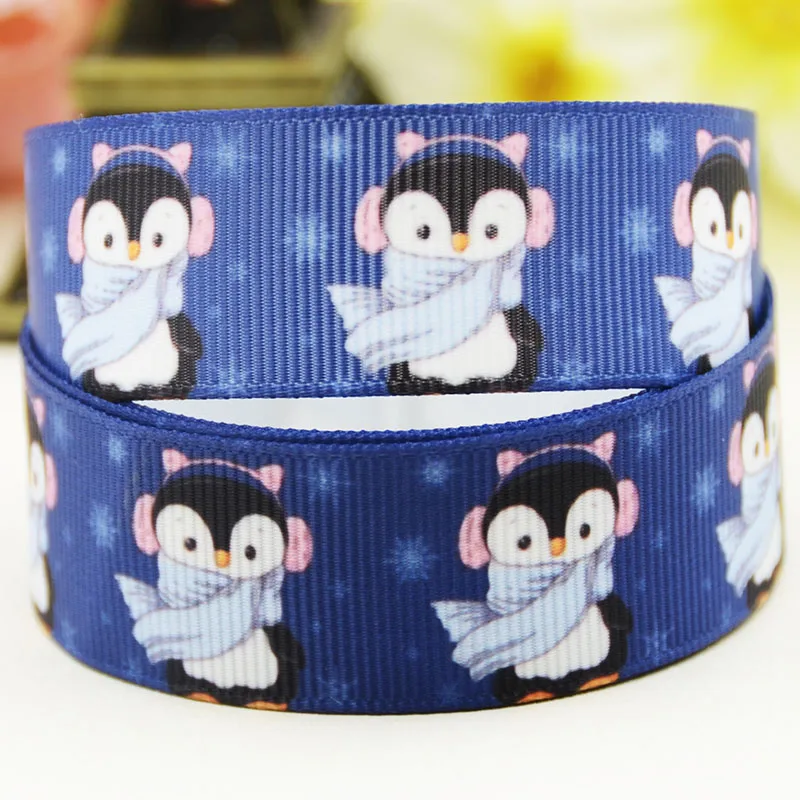 

22 мм 25 мм, 38 мм, 75 мм Пингвин С рисунком печатная корсажная лента вечерние свадебные украшения 10 ярдов X-04098