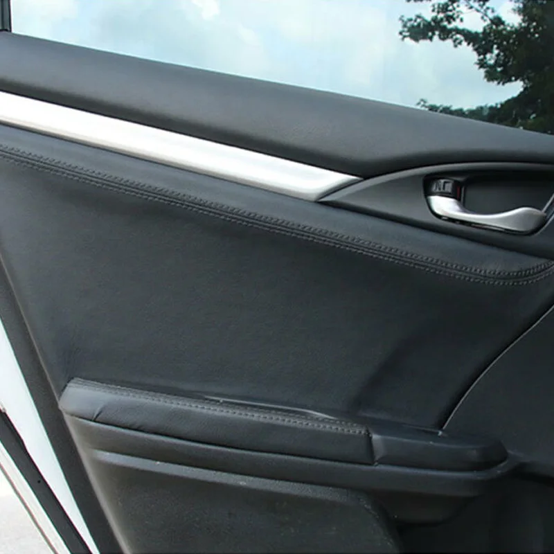 

Black Door Armrest Cover For Honda Civic 2016 2018 Surface Shell Trim Front 2016-2018 Shell Trim Armrest Car