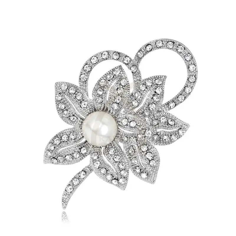 Роза цветок виноград Любовь брошь с крыльями булавки горный хрусталь Серебряный