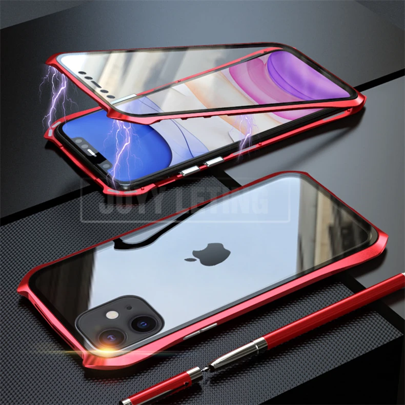 Магнитный адсорбционный чехол для телефона iPhone 11 Pro, чехол 360, Магнитный чехол для iPhone 11 Pro Max, металлический чехол