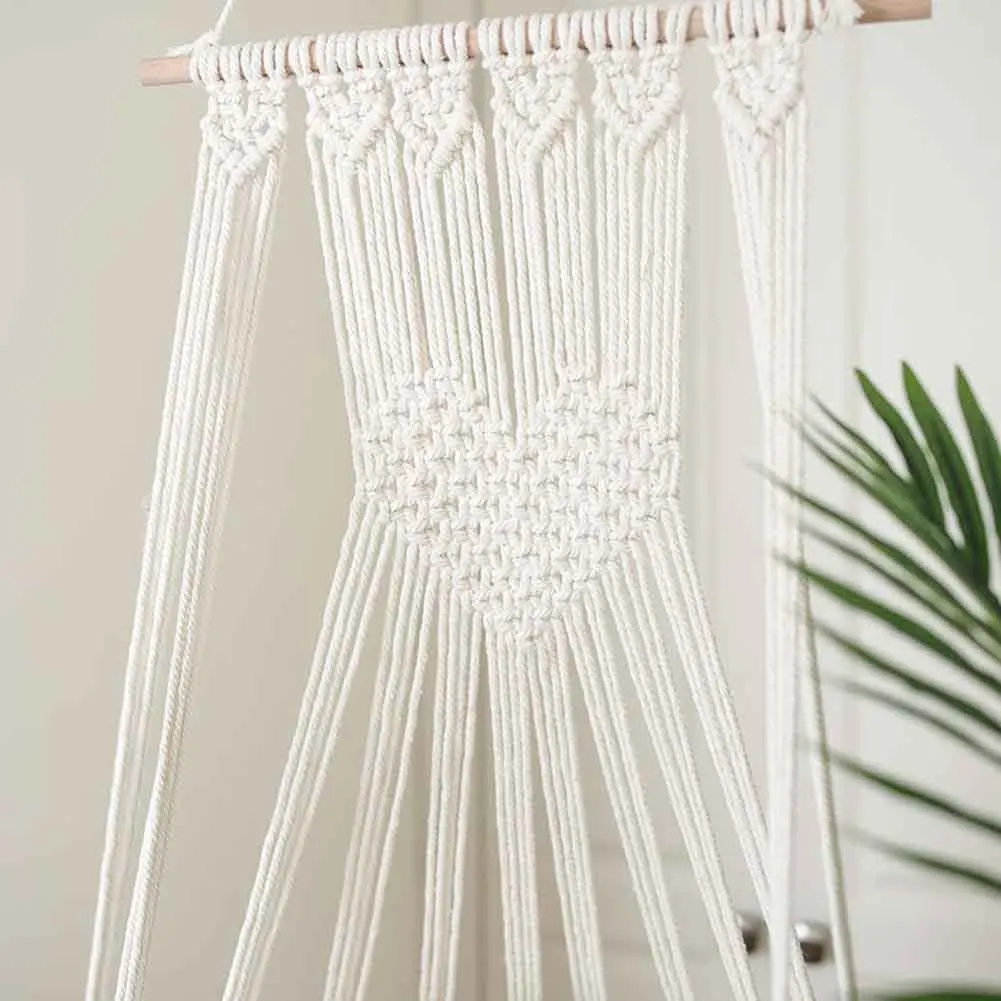 Плетеная вручную подвесная кровать сиденье для отдыха хлопковая веревка гобелен