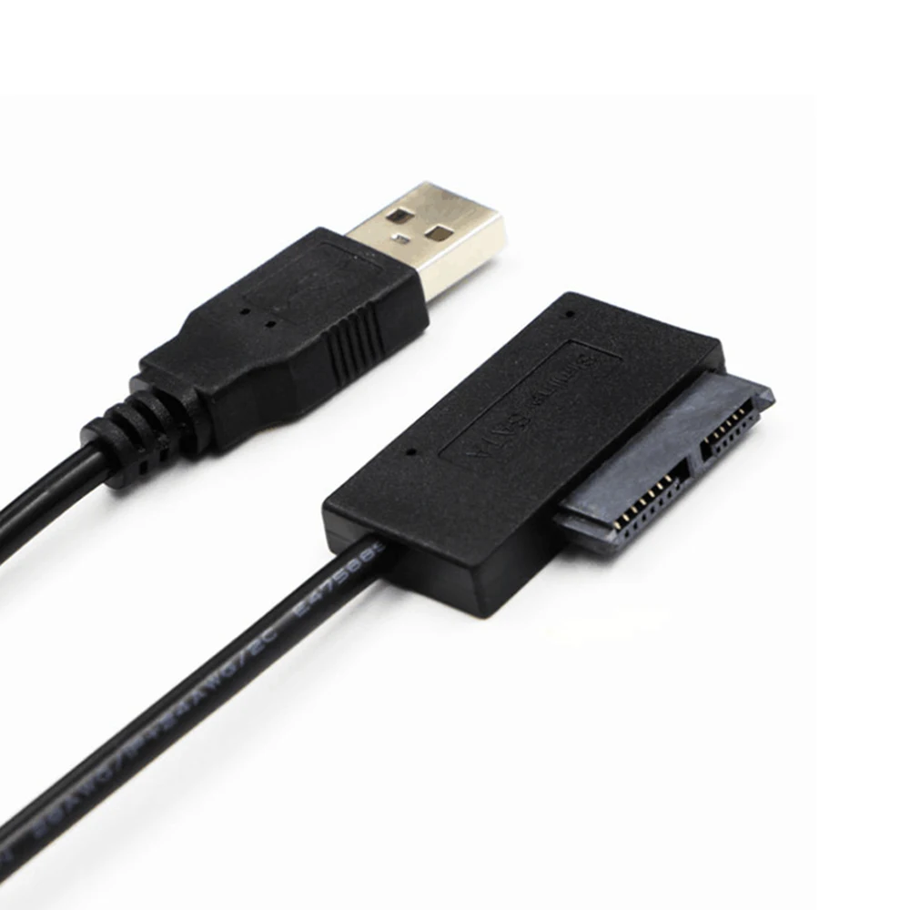 2021 USB-адаптер для ПК 6P 7P CD DVD Rom SATA к USB 2 0 конвертер slim Sata 13-контактный Кабель-адаптер