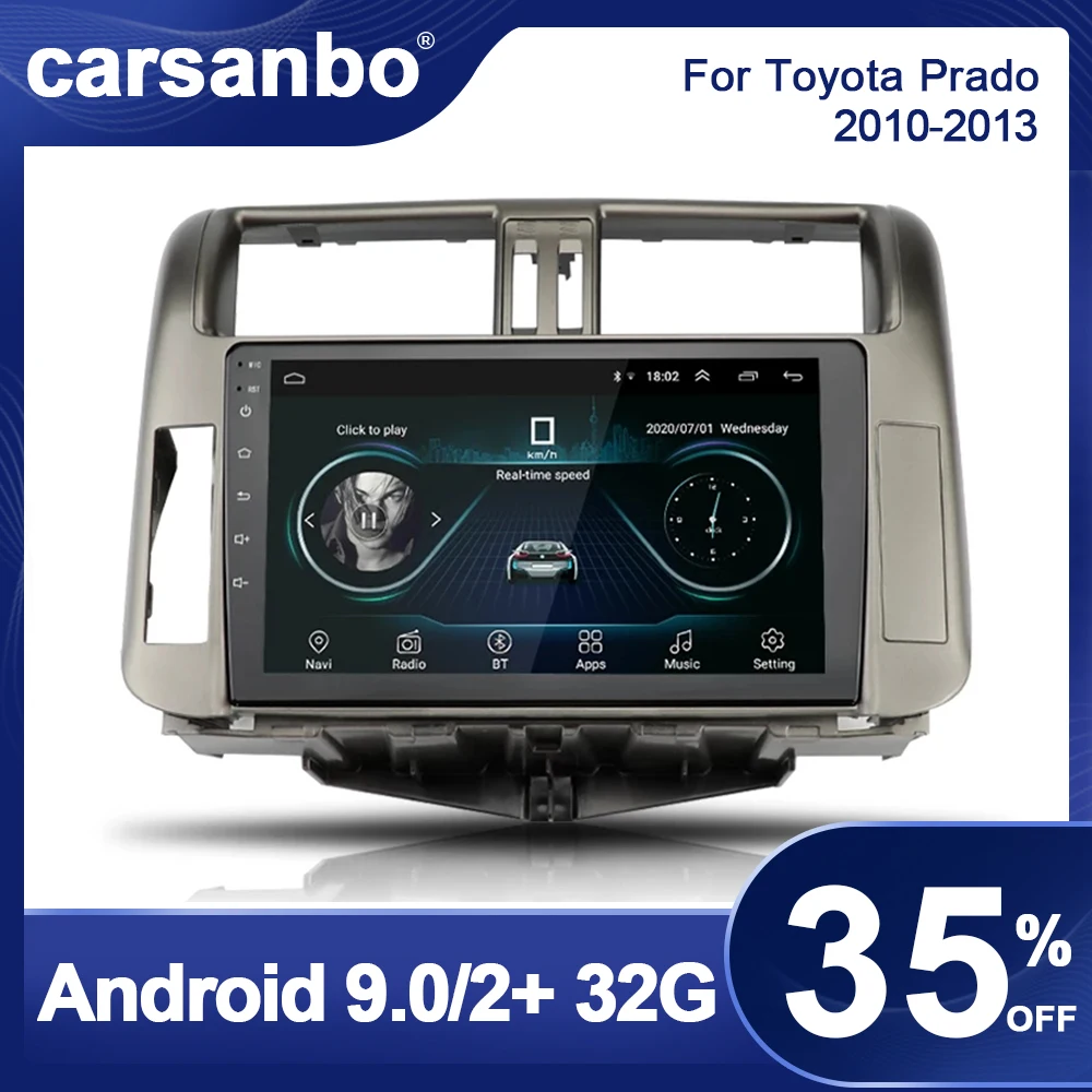 2din Android 9 0 автомобильное радио GPS автомобильный DVD мультимедийный плеер для Toyota Land