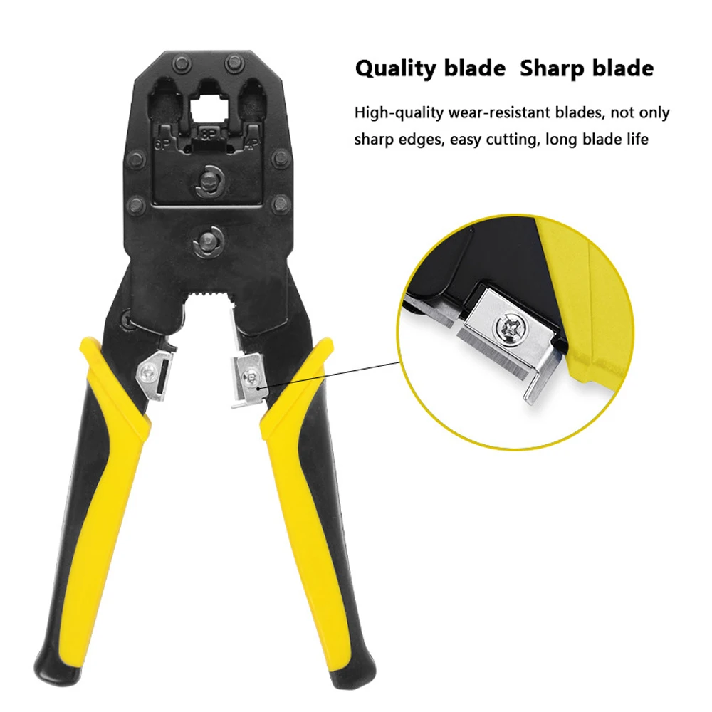 rj45 rj11 rj12 network repairing plier tool kit with cable tester spring clamp crimping tool crimping pliers free global shipping