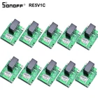 Релейный модуль SONOFF RE5V1C, 5 В, Wi-Fi, умный переключатель сделай сам, сухой выход, подключениеАвтоматическая блокировка, режимы работы, приложениеголосLAN