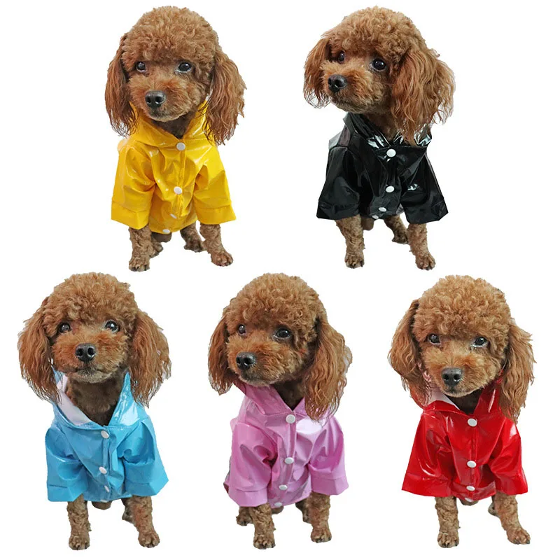 

M/L Pets Dog Clothes Hooded Raincoats Reflective Strip Dogs Rain Coat Waterproof Jackets Outdoor Breathable Clothes For Puppies
