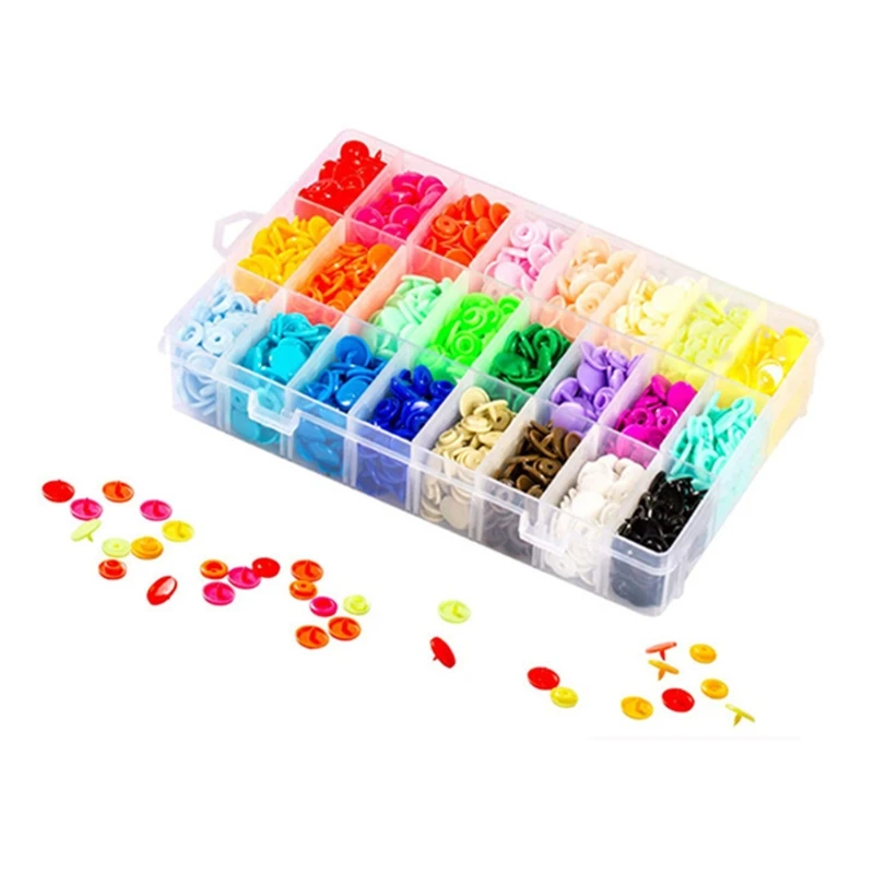 

408 Sets T5 Plastic Buttons Fasteners Snap Button for Clothing Kid Wear Bibs Di Easy Replacing Snaps,DIY Family Tailor