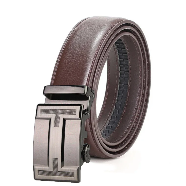 Ремень мужской из натуральной кожи с автоматической пряжкой 110-130 см | Аксессуары