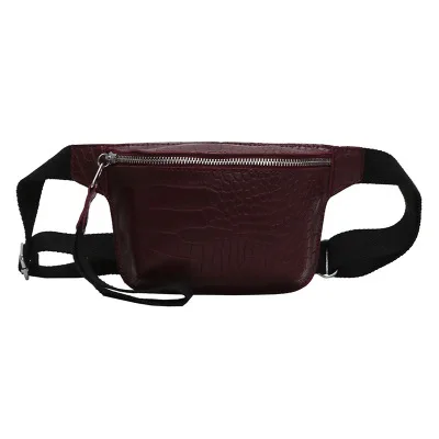 winered Поясная Сумка женская из искусственной кожи поясная сумка с узором «крокодиловая кожа» модная поясная сумка женская сумка для телефона Повседневная нагрудная сумка рюкзак для девочек - Цвет: winered