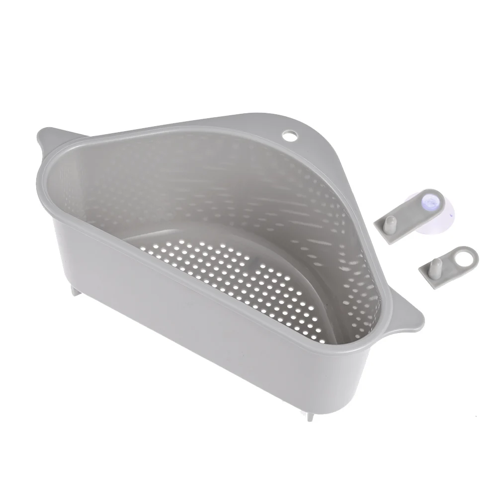 Треугольное ситечко для слива раковины вертикальная корзина на присоске полка