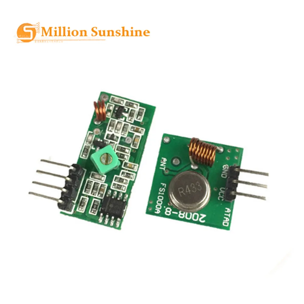 

433 MHz RF transmitter and receiver module link kit for arduino Diy Kit for arm / MCU WL diy 1 lot = 5 PAR (10 pcs) 433Mhz