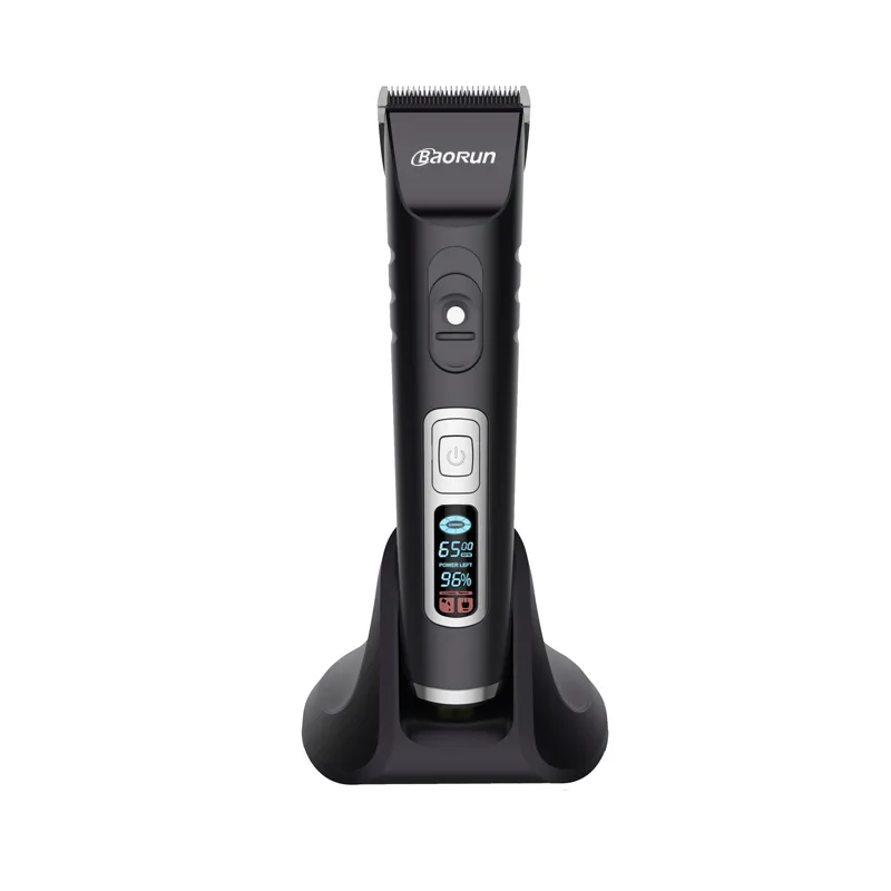 

Professional Electric Hair Clippers Men LED Display Ceramic Hair Trimmer Five-Speed Adjustable Home Salon Hair Cutting Machine