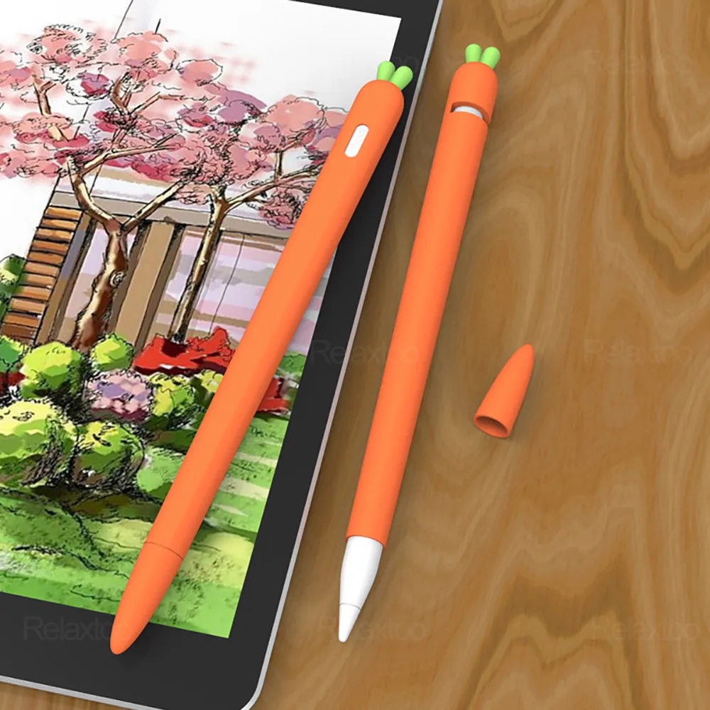 Новые Мягкие силиконовые чехлы-карандаши с морковкой для планшета iPad стилус