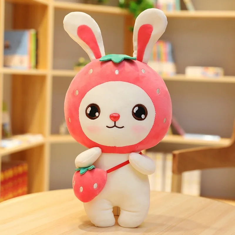 

New Cute Fruit Rabbit Pillow Plush Toy Fashion Creative Cartoon Doll Comfort Doll Children Holiday Birthday Exquisite Gift