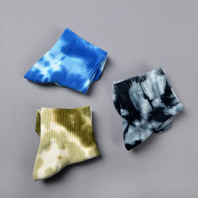 

Unisex 1 Pair Short Socks Streetwear Trendy Tie Dye Ankle Socks Casual Cotton Breathable Comfortable Socks For Women Men