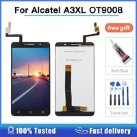 tested for alcatel one touch a3xl ot9008 9008d lcd display touch screen digitizer assembly for alcate a3 xl lcd 9008 display